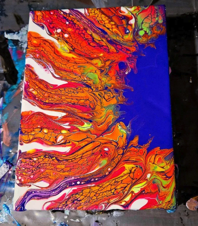 Scrap U acrylic pour