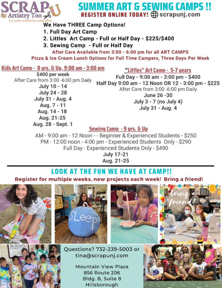 Scrap u summer art camps