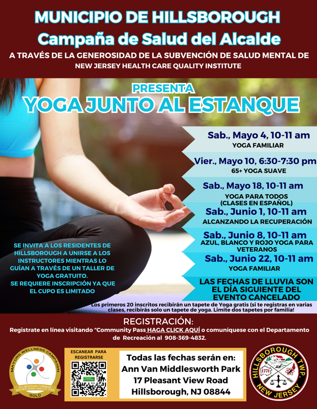 Spanish yoga flyer